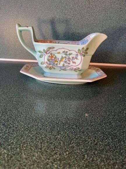 Adams Calyx Ware Gravy Boat and Tray image