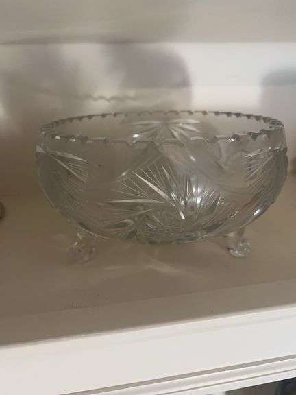 Etched Glass Footed Bowl image