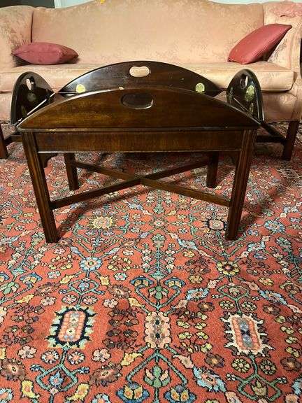 Serving Table with Hinged Leaves image