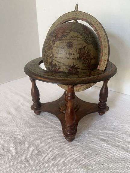 Decorative World Globe with Wooden Stand image
