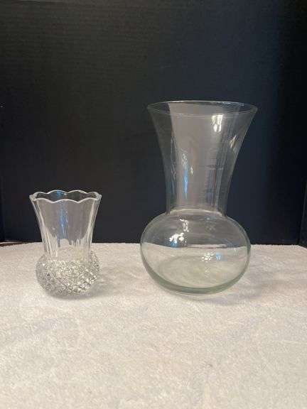 Two Clear Glass Vases image