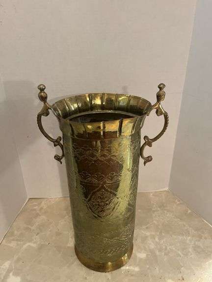 Ornate Umbrella Stand with Handles image
