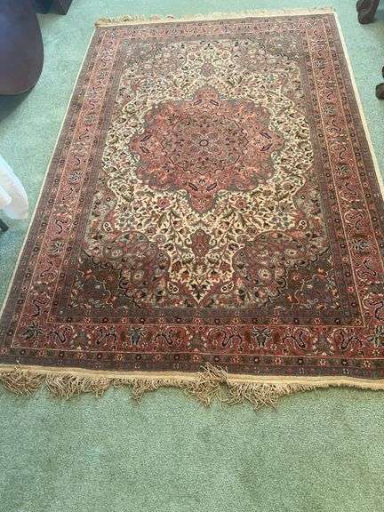 Decorative Area Rug with Intricate Floral Design image