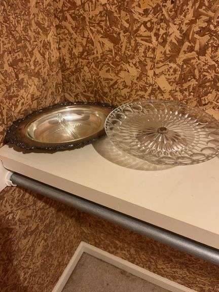 Serving Dish and Silver Plated Tray image