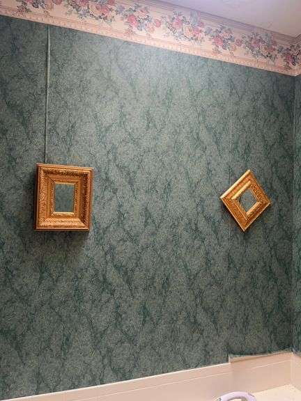 Pair of Small Ornate Gilt-Framed Mirrors image