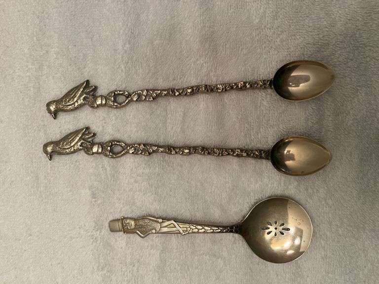 Spoons with Bird Handle and Nut Spoon image