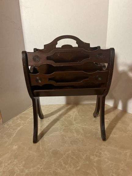 Wood Magazine Rack Stand image