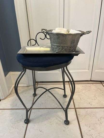 Vanity Set with Stool, Tray, and Bowl image