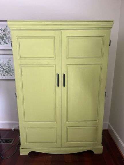 Custom Painted Wardrobe with Fold-Out Desk image