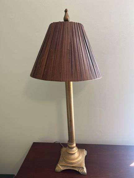 Table Lamp with Wood Shade image