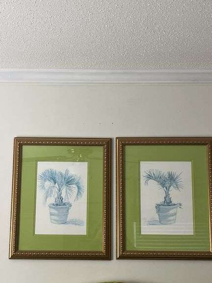 Pair of Framed Palm Tree Prints image
