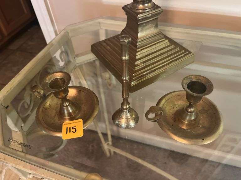 Brass candle lot
