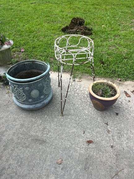 Planters and Stand