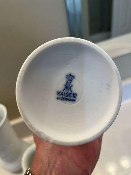 (3) Kaiser White Bisque Porcelain Vases