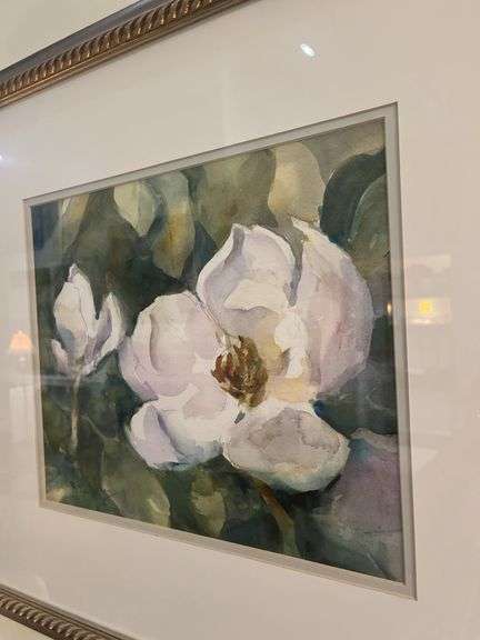 Framed Watercolor Magnolia