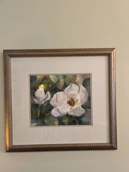 Framed Watercolor Magnolia