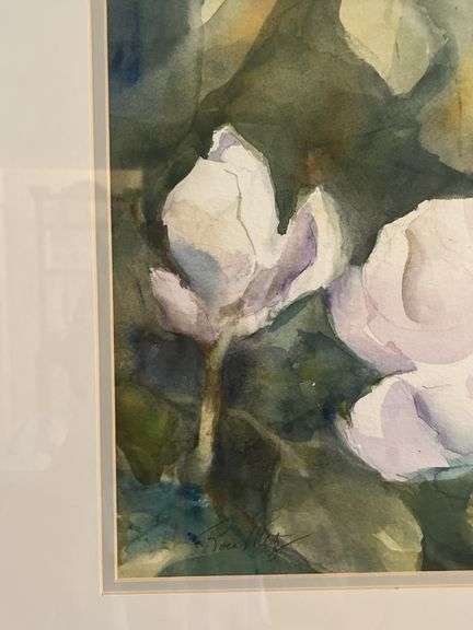 Framed Watercolor Magnolia