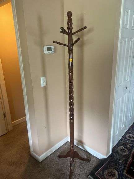Wooden coat rack