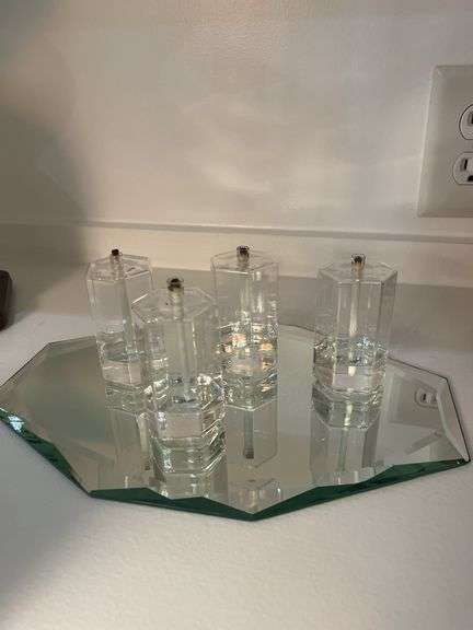 Glass Oil Candle Set