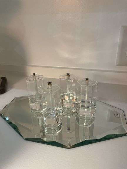 Glass Oil Candle Set