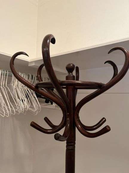Wooden coat rack