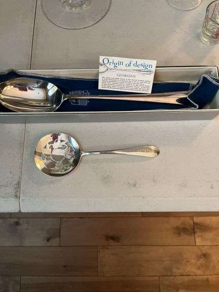 Silver plated serving spoons