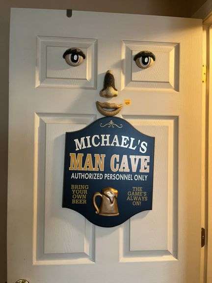 Man cave door sign