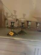 Swan Brass Candle Holders