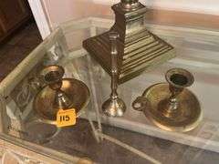 Brass candle lot