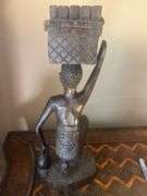 Carved Wooden Statue of Woman