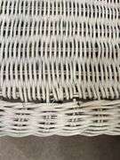 White Wicker Bench