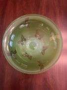 Green Glass Dragonfly Bowl