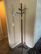 Wooden coat rack