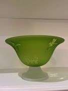 Green Glass Dragonfly Bowl