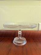 Small Serving Plate on Pedestal and Glass Bowls