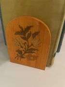 Inlaid Wood Bookends