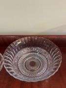 Small Serving Plate on Pedestal and Glass Bowls