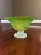 Green Glass Dragonfly Bowl