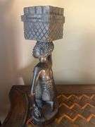 Carved Wooden Statue of Woman