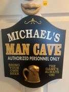 Man cave door sign