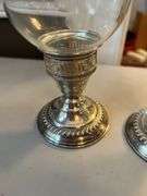 Sterling silver Glass Hurricane Lamps
