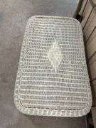 White Wicker Bench