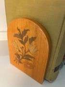 Inlaid Wood Bookends