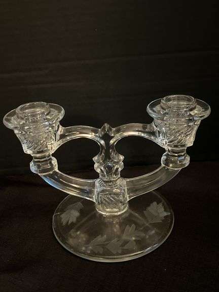 Vintage Glass Candelabras