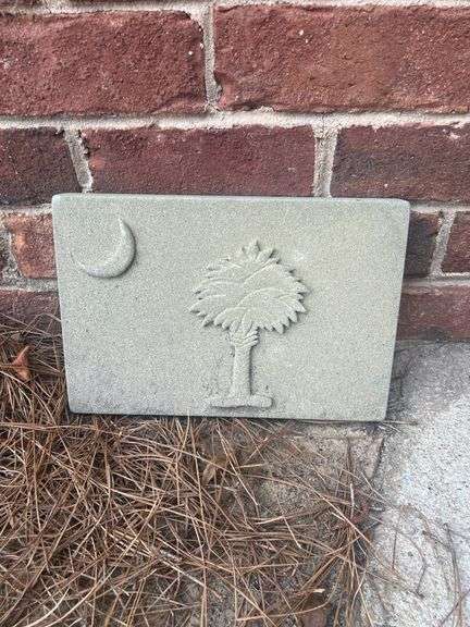 Concrete South Carolina decor featuring Palmetto and Crescent Moon