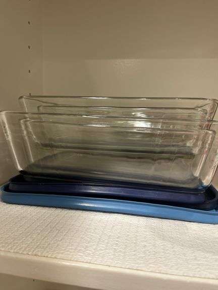 Glass storage with lids