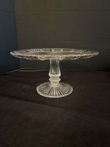 Glass Plates and Petit Four Plate on Pedestal