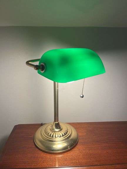 Brass Banker’s Lamp