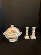 Amapola Tureen and Candlesticks