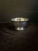 Silver Plate and Glass with Silver Bowl